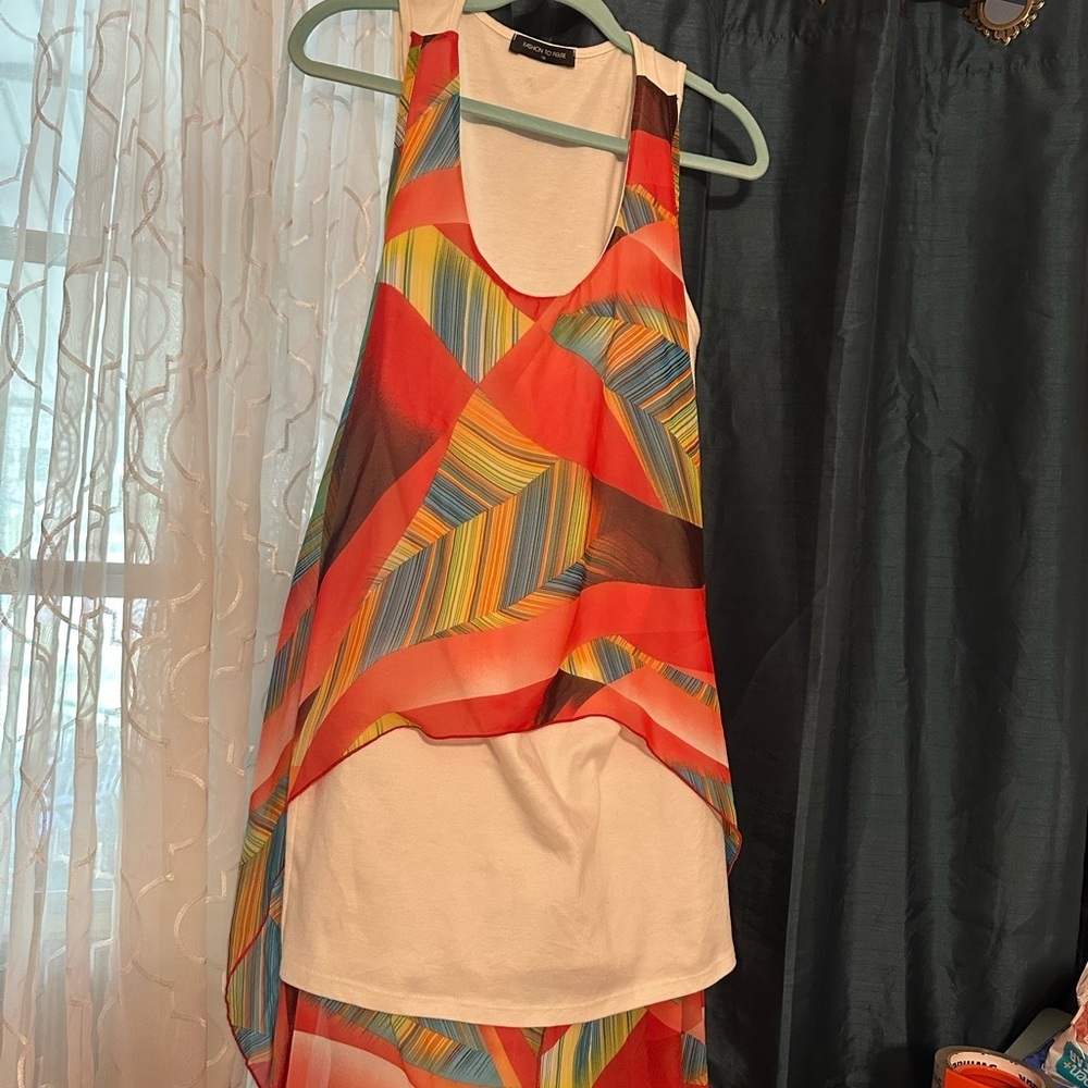 Fashion to Figure unique dress with uneven hemline and geometric design. - Picture 9 of 13